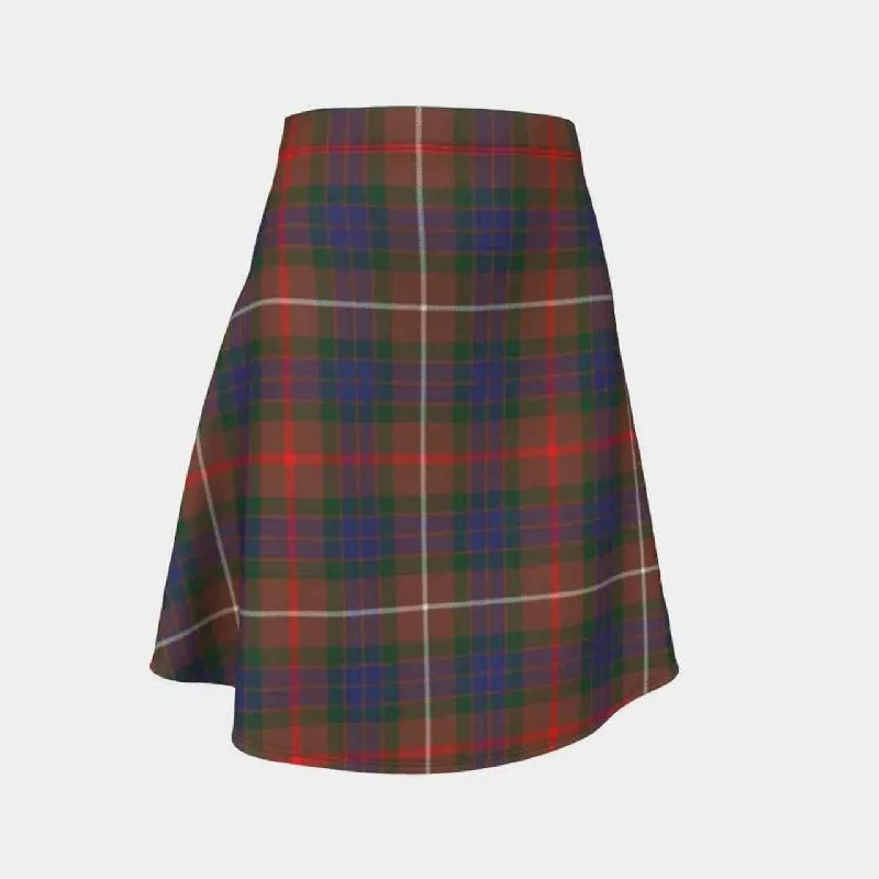 Fraser Hunting Modern Tartan Flared Skirt silk skirt smooth