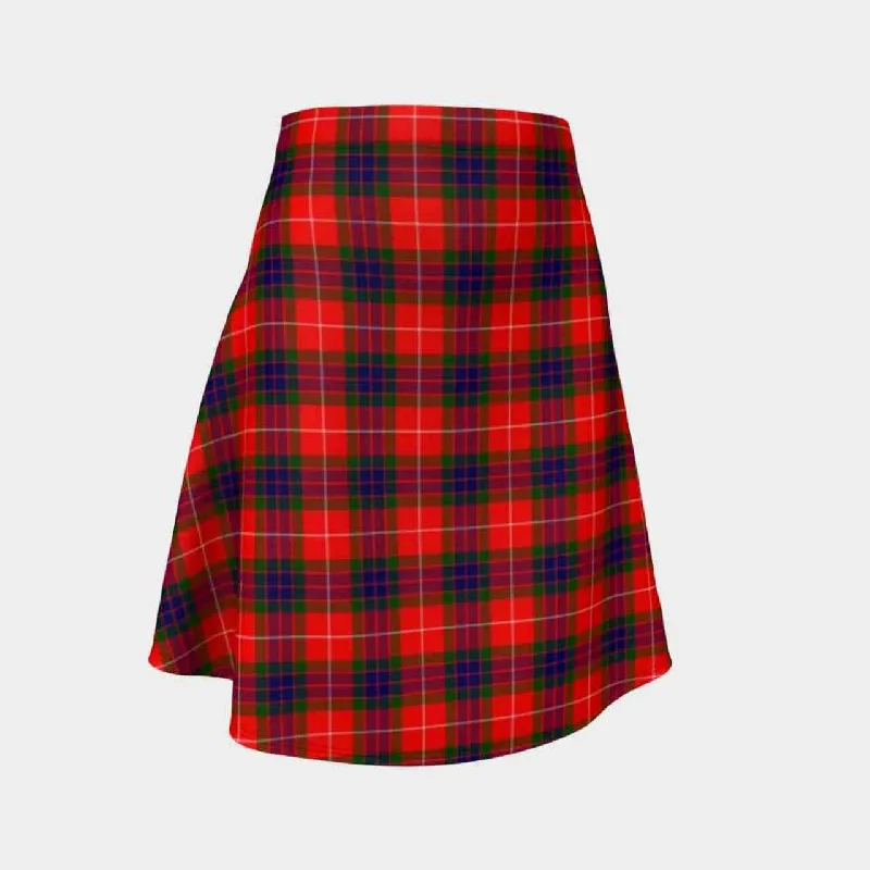 Fraser Modern Tartan Flared Skirt silk skirt lustrous