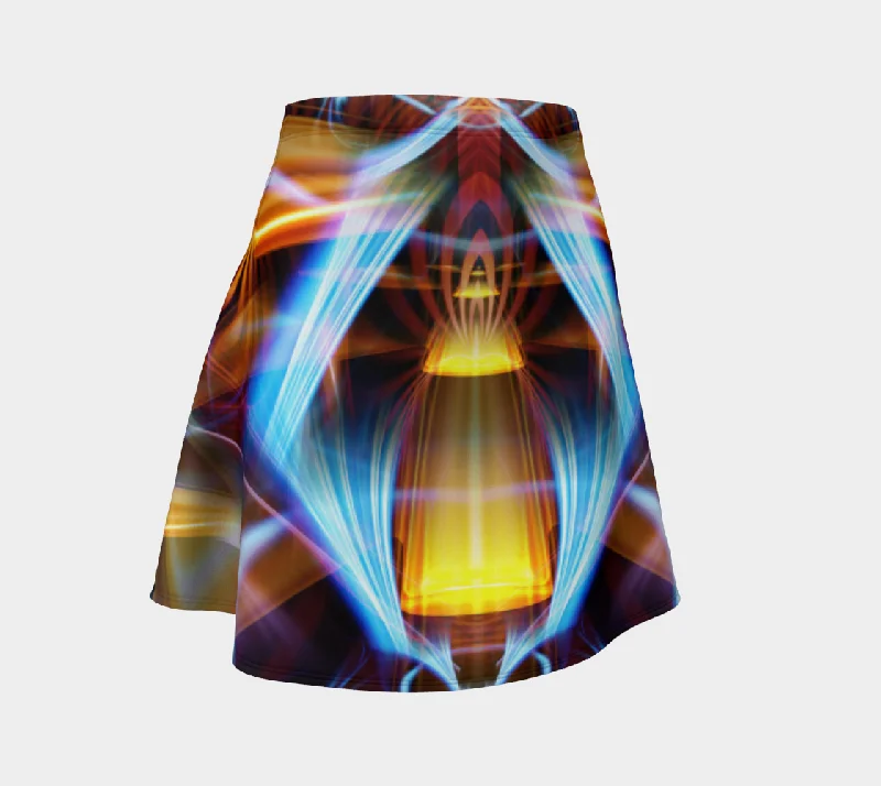 GALACTIC SPHINX FLARE SKIRT midi skirt versatile