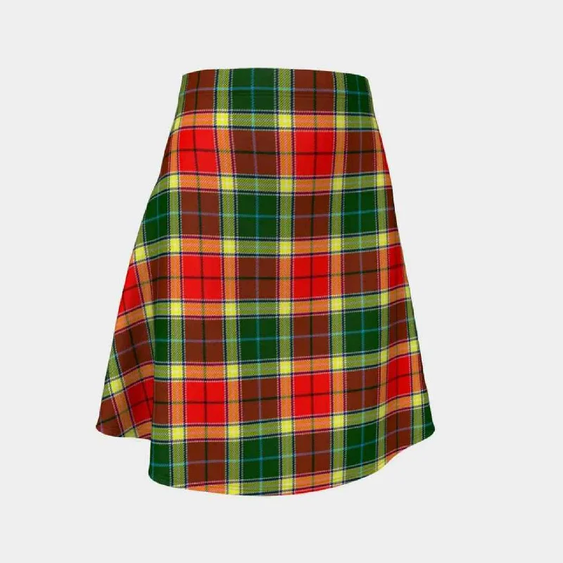 Gibbs Tartan Flared Skirt leather skirt sleek