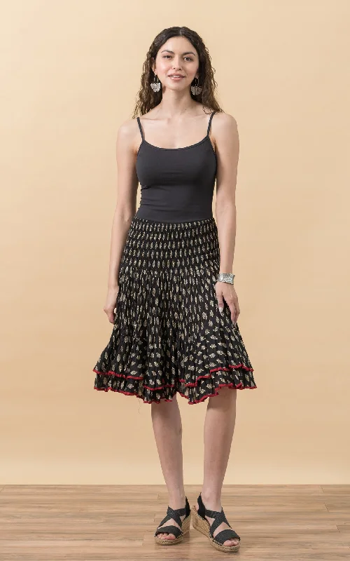 Macarena Skirt, Mini, Black Bagru velvet skirt luxury