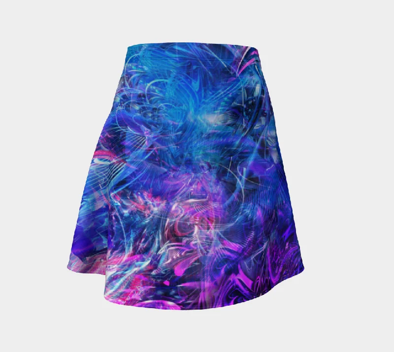 SPACIAL RECOGNITION FLARE SKIRT spandex blend skirt