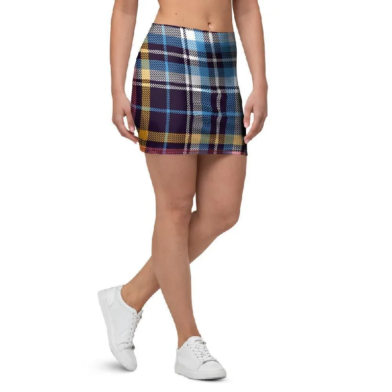 Tartan Plaid Mini Skirt lace skirt intricate