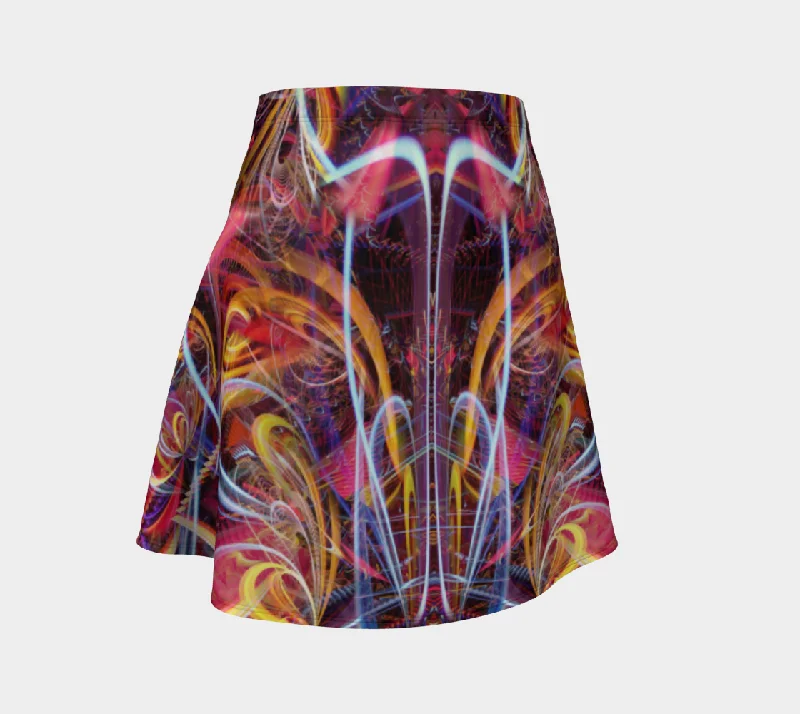 TRIPPING THE LIGHT FANTASTIC FLARE SKIRT denim skirt durable